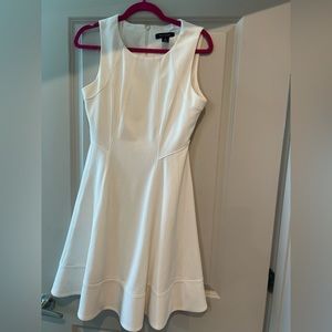Solid white zip up dress from White House black market.    Worn once
